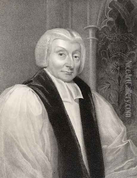 Henry Bathurst, Bishop of Norwich, engraved by T.A. Dean fl.1773-1840, from National Portrait Gallery, volume II, published c.1835 Oil Painting - Michael William Sharp