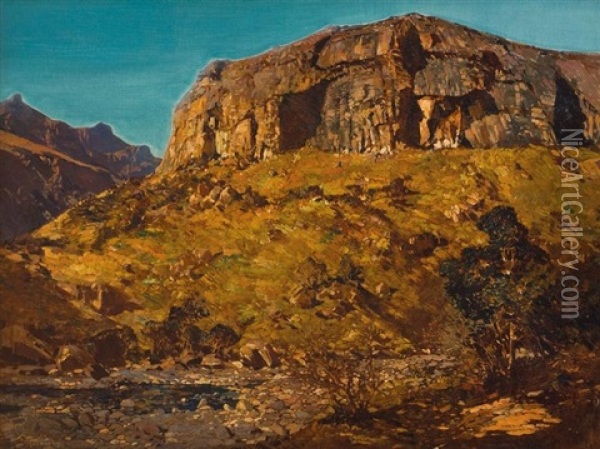 The Little Berg, Natal Oil Painting - Robert Gwelo Goodman