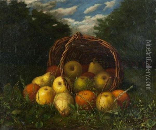 Panier De Fruits Dans Les Pres Oil Painting - Francois Maury