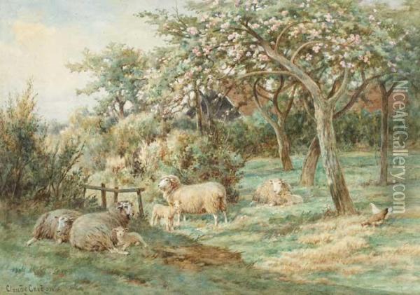 A Corner Of The Orchard Oil Painting - Claude Cardon