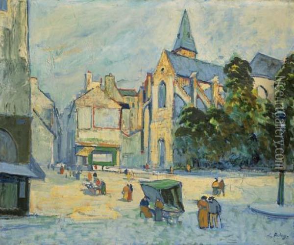 Eglise Saint-medard, Paris Oil Painting - Pierre De Belay