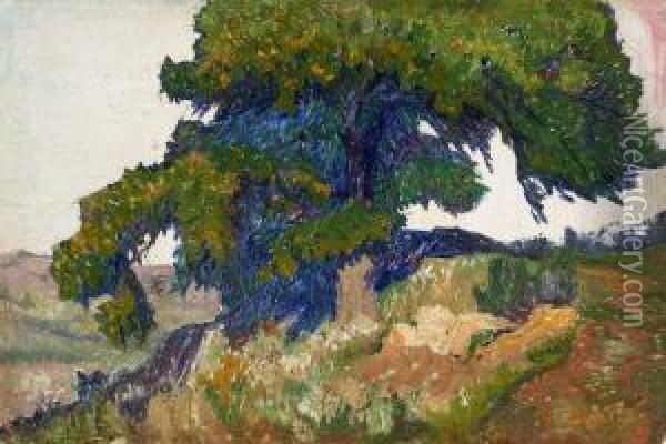 L'arbre Bleu Oil Painting - Henri Person