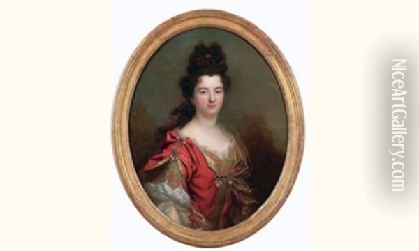 Portrait De La Duchesse Du Maine (?) Oil Painting - Nicolas de Largilliere