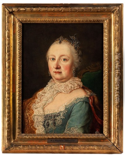 Brustbildnis Der Kaiserin Maria Theresia Oil Painting - Martin van Meytens the Younger