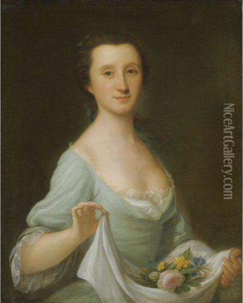 Portrait Of A Lady Oil Painting - Domenico Dupra