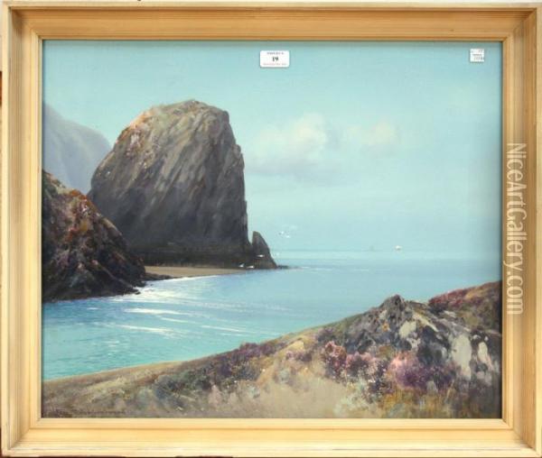Mullion Cove Oil Painting - Frederick John Widgery