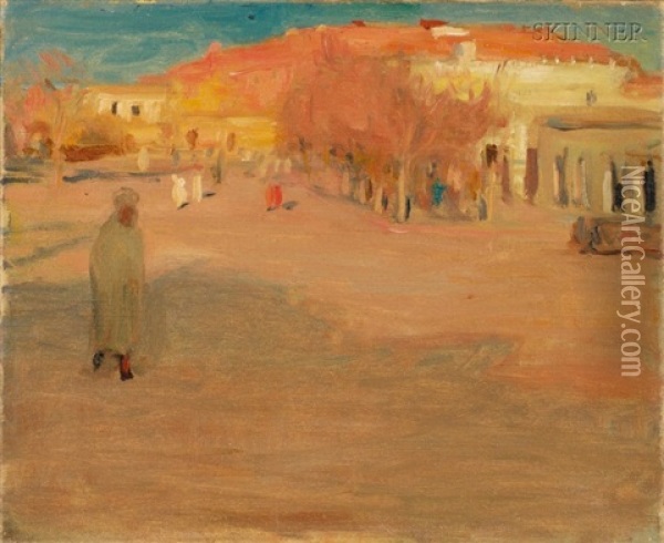 Algerian Scene (+ Another; 2 Works) Oil Painting - Robert Henry Logan