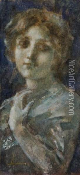 Ritratto Di Giovane Donna Oil Painting - Luigi Conconi