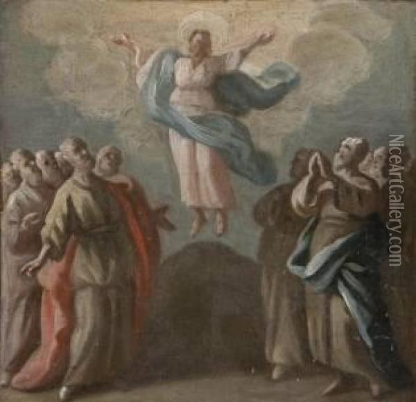 A) Cristo Tra I Dottori Oil Painting - Jacopo Cestaro