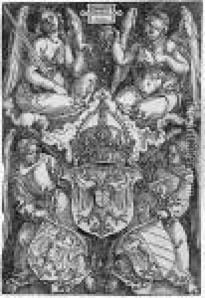 Wappen Des Reichs Und Von Nurnberg Oil Painting - Albrecht Durer