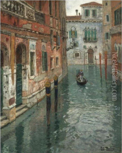 Fra Venezia (view Of Venice) Oil Painting - Fritz Thaulow