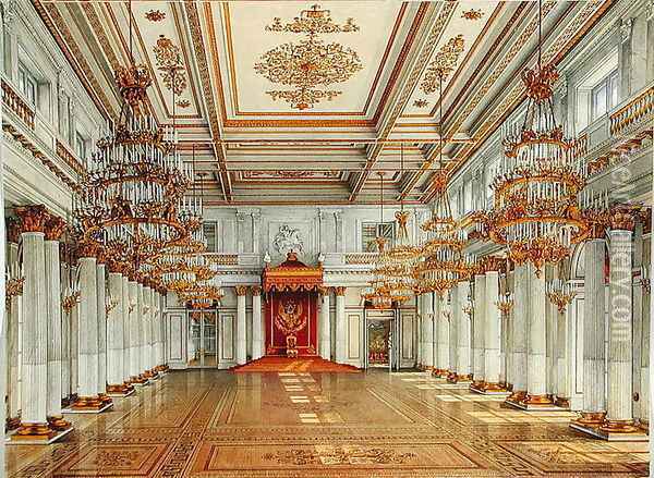 St Georges Hall, Winter Palace Oil Painting - Konstantin Andreyevich Ukhtomsky