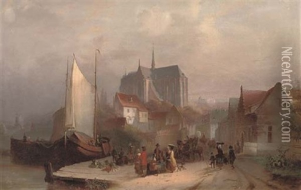 View Of Haarlem Oil Painting - Pierre Vervou