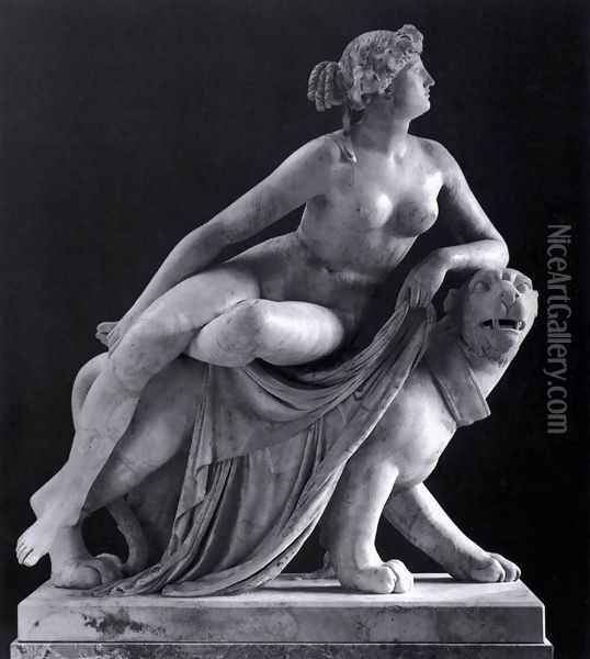 Ariadne on the Panther (front view) Oil Painting - Heinrich Dannecker