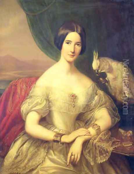 Baroness Burdett Coutts Oil Painting - Julius Jacobs