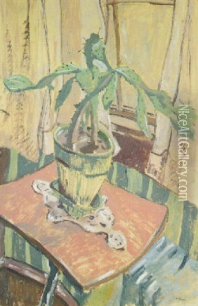 Cactus Still Life Oil Painting - Alfred Henry Maurer
