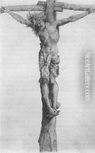 Crucifixion 1501-02 Oil Painting - Matthias Grunewald (Mathis Gothardt)