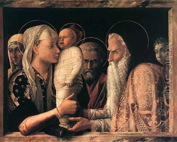 Presentation at the Temple c. 1460 Oil Painting - Andrea Mantegna