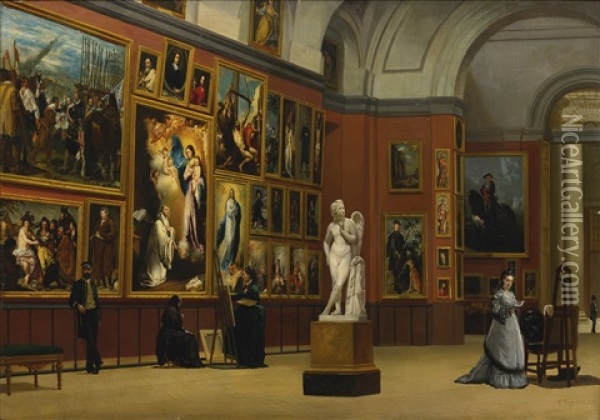 The Grand Salon, The Prado Oil Painting - Francisco Garcia