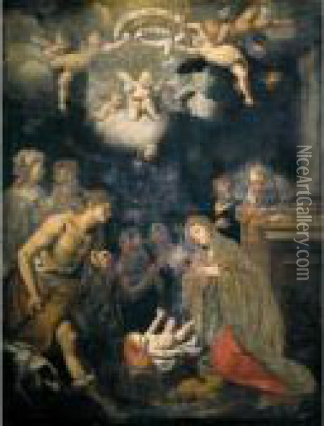 The Adoration Of The Shepherds Oil Painting - Stefano Danedi