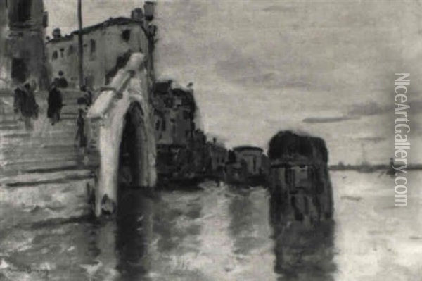 La Lagune A Venise Oil Painting - Maurice Bompard