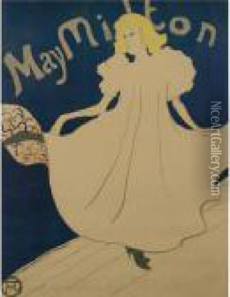 May Milton (wp. 17) Oil Painting - Henri De Toulouse-Lautrec