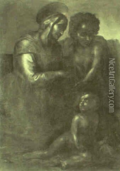 The Madonna And Child With The Infant St. John Oil Painting - Andrea Del Sarto