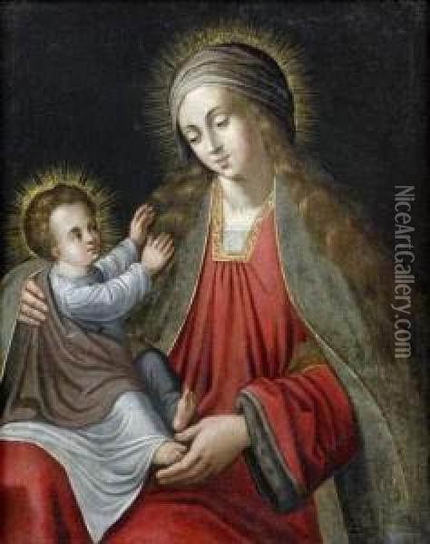 La Viergeet L'enfant Jesus Oil Painting - Claude Deruet