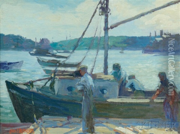 Preparing To Sail Oil Painting - Louis Frederick Berneker