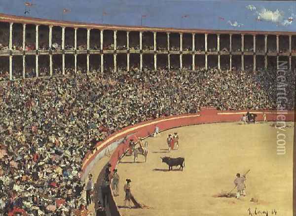 The Bullfight, 1884 Oil Painting - Ramon Casas