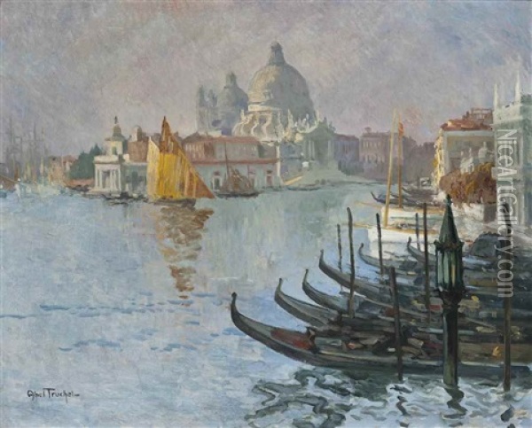 San Giorgio Maggiore, Venice Oil Painting - Louis Abel-Truchet