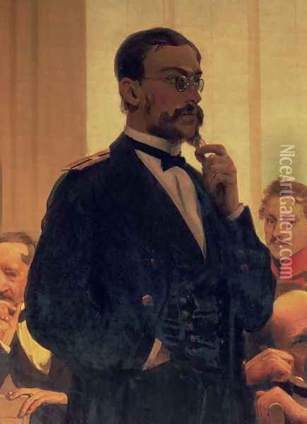 Nikolai Andreyevich Rimsky-Korsakov (1844-1908), from Slavonic Composers, 1890s Oil Painting - Ilya Efimovich Efimovich Repin
