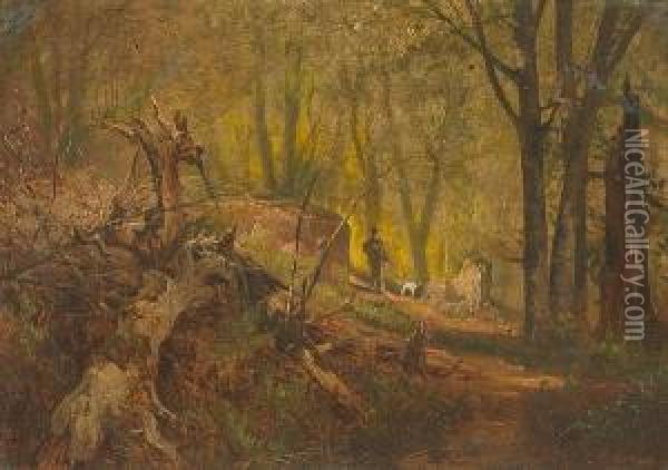 The Hunter Oil Painting - Thomas Hill
