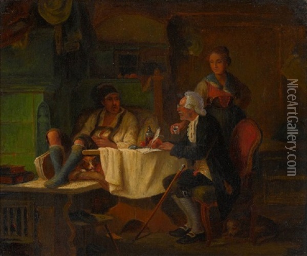 Der Landarzt Oil Painting - Johann Baptist Kirner