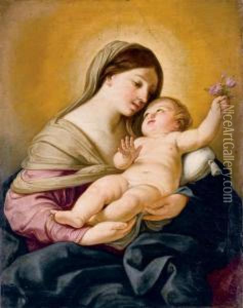 Madonna Col Bambino Oil Painting - Giovanni Andrea Sirani