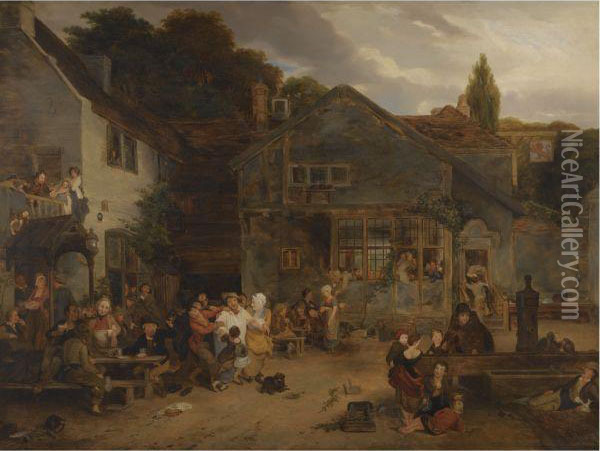 The Tavern Oil Painting - Sir David Wilkie