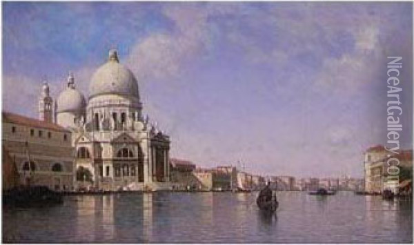 The Grand Canal, Venice Oil Painting - Amedee Rosier