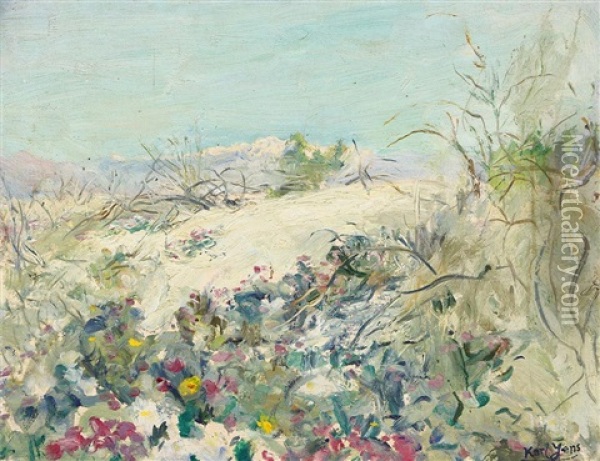High Noon In The California Desert, 1937 Oil Painting - Karl Yens
