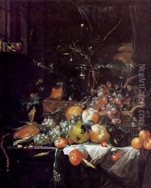 Nature Morte Aux Fruits Oil Painting - Jan Mortel