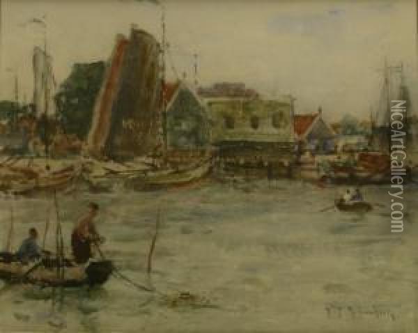 Volendam Holland Oil Painting - Frederick Stuart Richardson