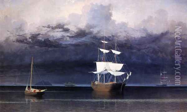 Approaching Storm Oil Painting - Fitz Hugh Lane
