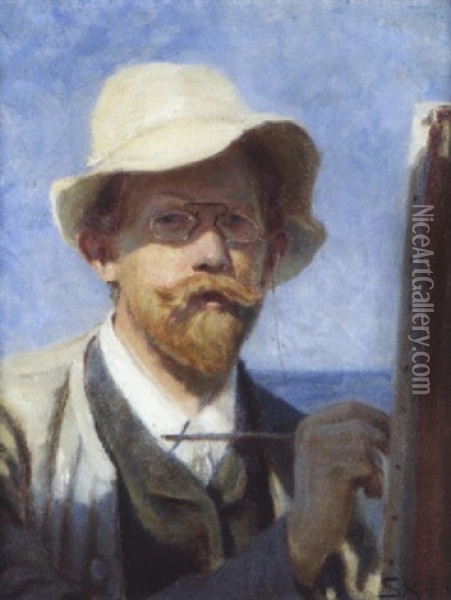 Autoportrait (?) Oil Painting - Peder Severin Kroyer