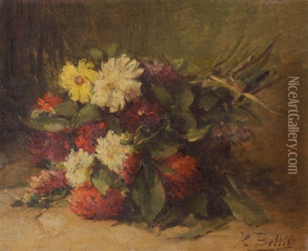 Bouquet Des Fleurs Oil Painting - Hubert Bellis