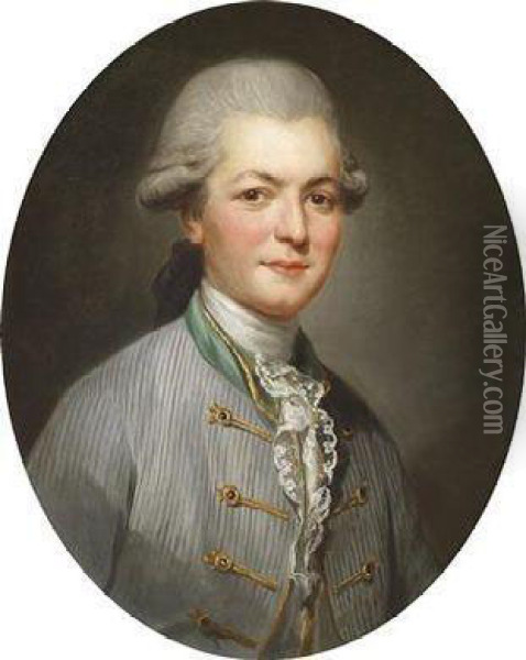 Portrait Of Count Charles Joseph De Pallu Oil Painting - Joseph Ducreux