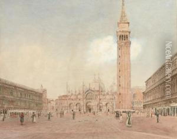San Marco, Venice Oil Painting - Rudolf Ritter von Alt