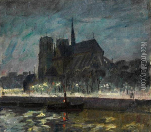 Die Kathedrale Notre Dame In Paris Oil Painting - Gennaro Villani