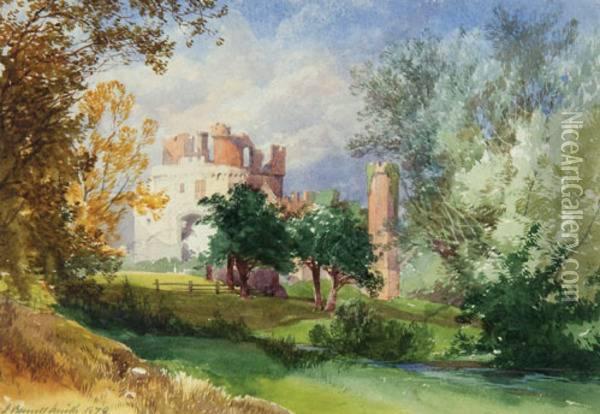 Hurstmonceaux Castle, Sussex Oil Painting - James Burrell-Smith