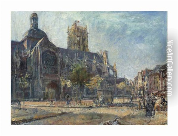 Church Of St Jacques, Dieppe Oil Painting - Arthur Ambrose McEvoy
