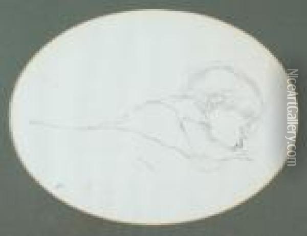 Sketch Of A Sleeping Child Oil Painting - David Young Cameron