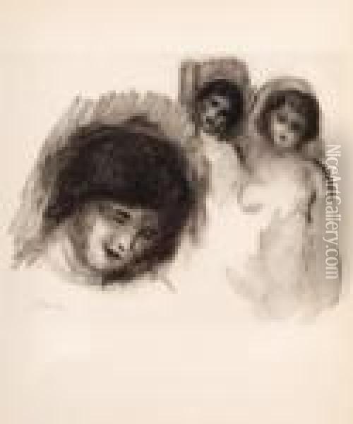 La Pierre Aux Trois Croquis Oil Painting - Pierre Auguste Renoir